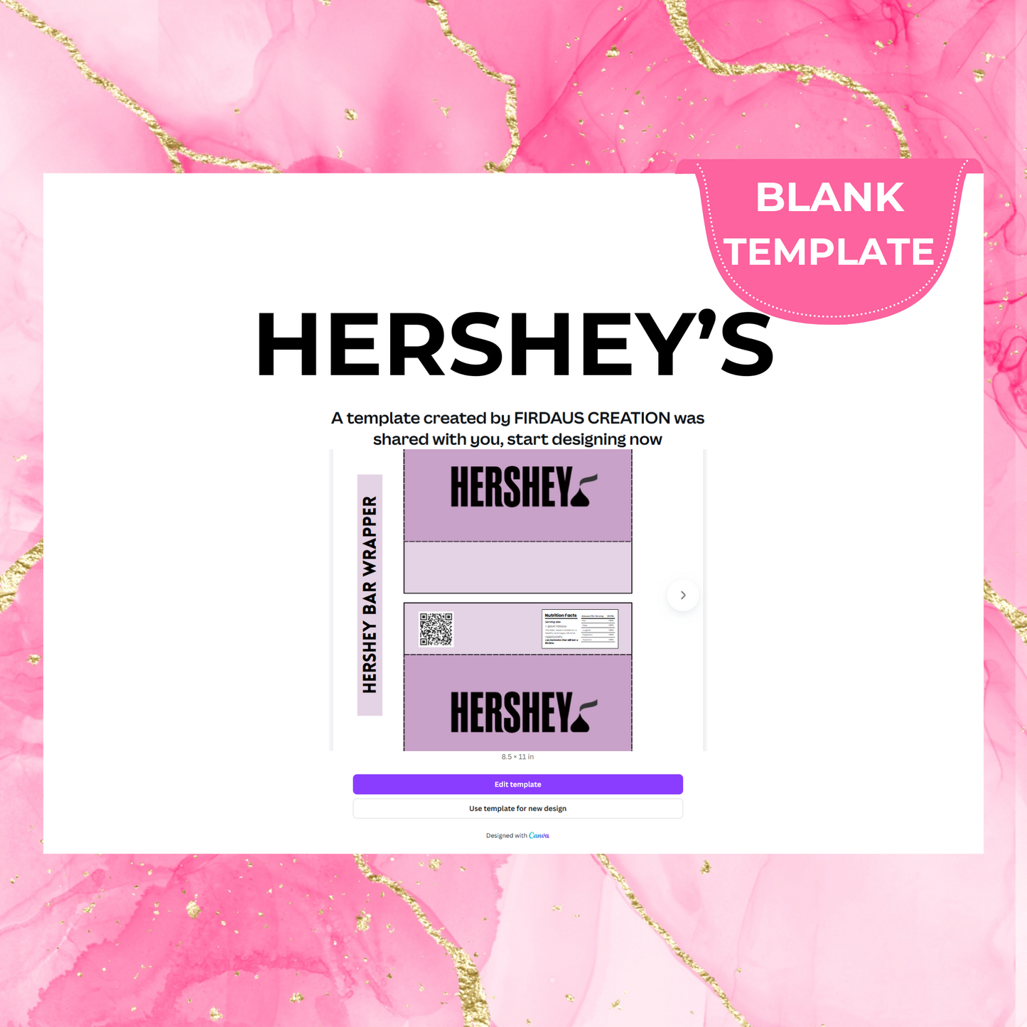 HERSHEY'S TEMPLATE