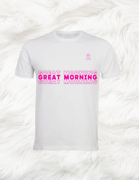 Short Sleeves Great Morning Breast Cancer Awareness Shirt