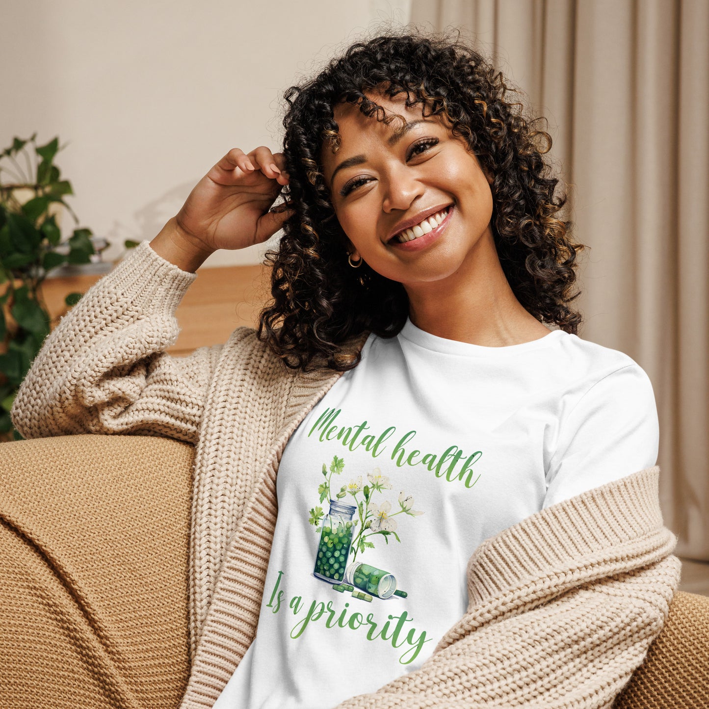 MENTAL HEALTH IS A PRIORITY WOMEN’S RELAXED T-SHIRT
